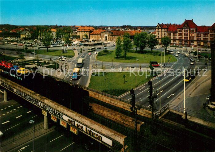 Oldenburg Niedersachsen Eisenbahnbruecke am Pferdemarkt