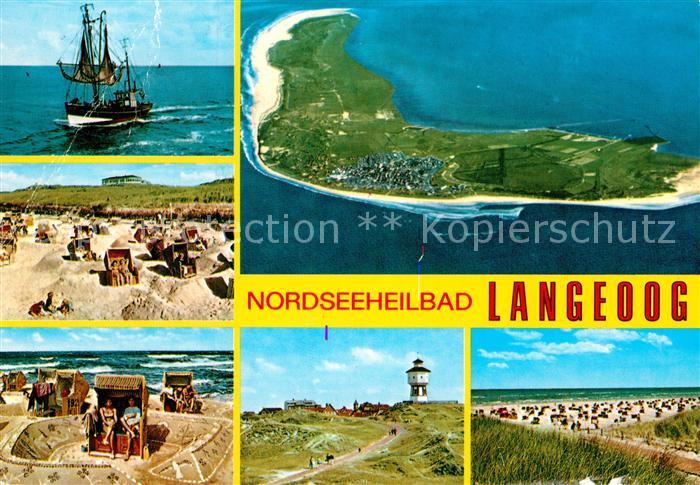 Langeoog Nordseebad Fliegeraufnahme Strand Leuchtturm