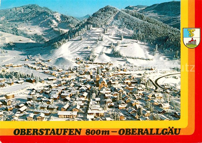 Oberstaufen Oberallgaeu Bayern Fliegeraufnahme im Winter