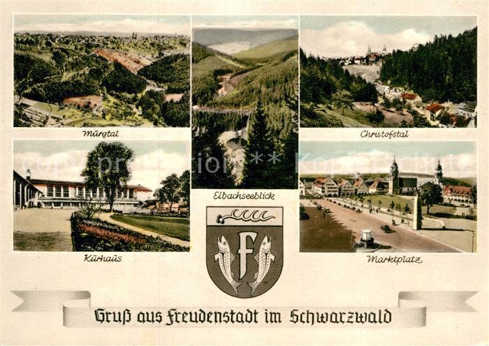 FREUDENSTADT BW Murgtal Christofstal Elbachseeblick Marktplatz Kurhaus