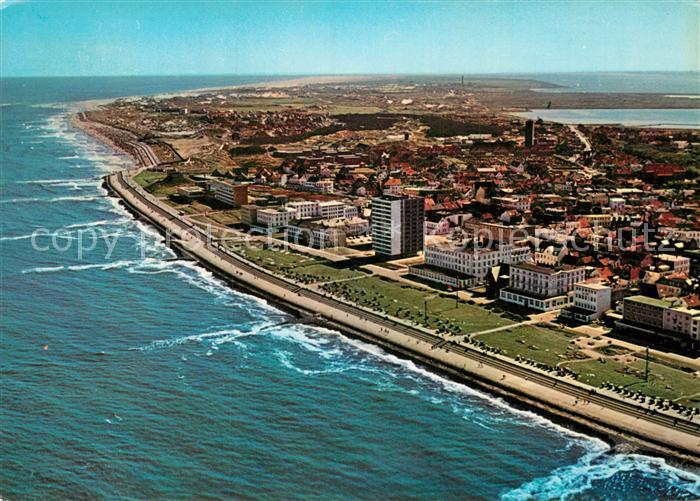 Norderney Nordseebad Fliegeraufnahme mit Strand