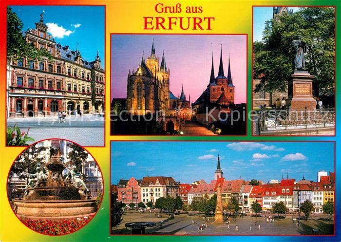 Erfurt Haus Zum breiten Herd Gildehaus Mariendom Pfarrkirche Lutherdenkmal Anger