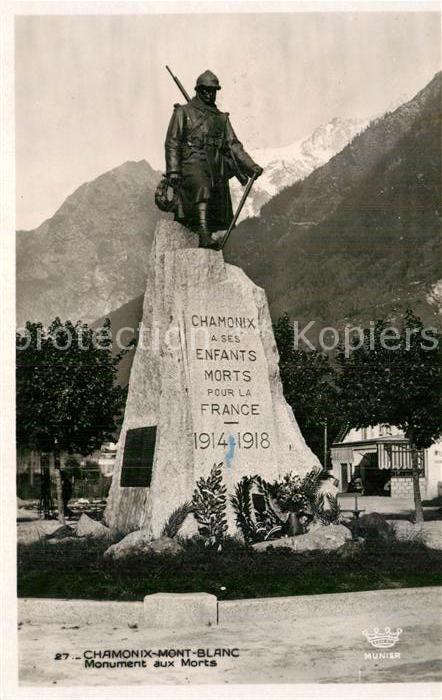 Chamonix Monument aux Morts Kriegerdenkmal