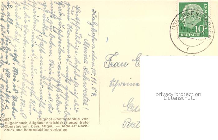 Oberstaufen Oberallgaeu Bayern Alpenkurort mit Kalzhofen Vierlaenderblick Weiss – Bild 2