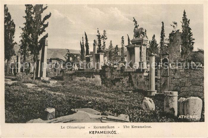 Athenes Athen Le Ceramique Kerameikon Antike Staette