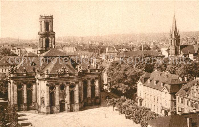 SAARBRueCKEN Saarland Stadtbild mit Ludwigskirche und St Jakobskirche