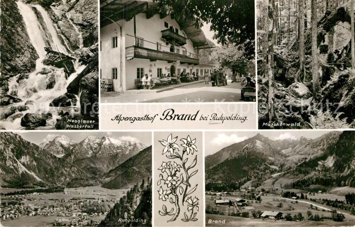 Ruhpolding Alpengasthof Brand Nesslauer Wasserfall Maerchenwald Alpenpanorama