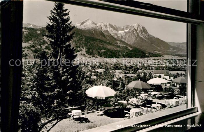 Partenkirchen Cafe Panorama Ausblick zu den Alpen