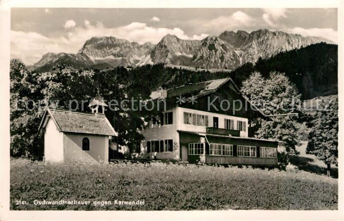 GARMISCH-PARTENKIRCHEN Bayern Gschwandtnerbauer Kapelle Karwendel