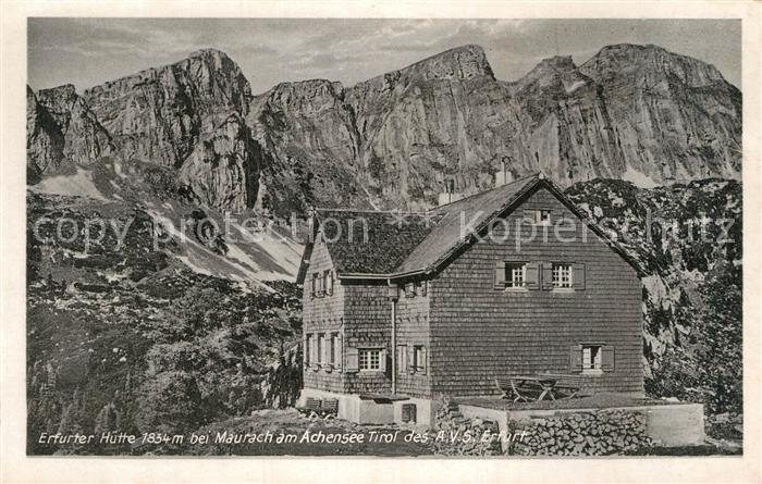 Maurach Achensee Erfurter Huette Berghaus Alpen