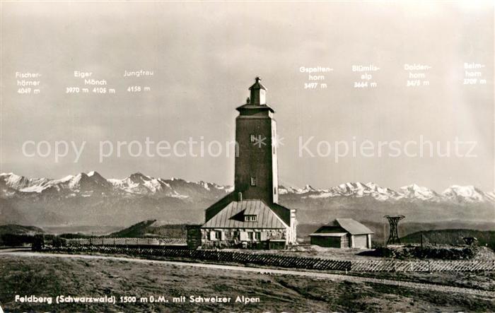 Feldberg Schwarzwald Berghotel Turm Schweizer Alpen