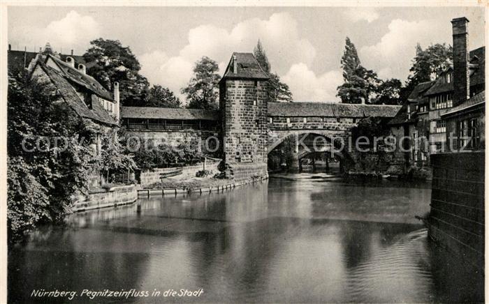 Nuernberg Pegnitzeinfluss in die Stadt