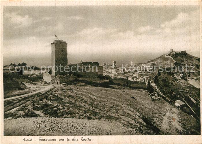 Assisi Umbria Panorama con le due Rocche