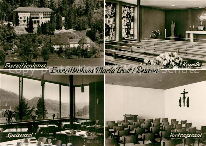 Beuron Donautal Exerzitienhaus Maria Trost Kapelle Saal Speisesaal