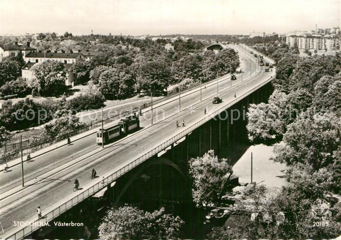 Stockholm Vaesterbron Bruecke Strassenbahn