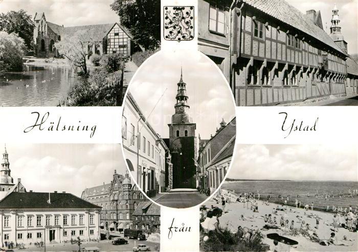 Ystad Teilansichten Platz Kirche Strand