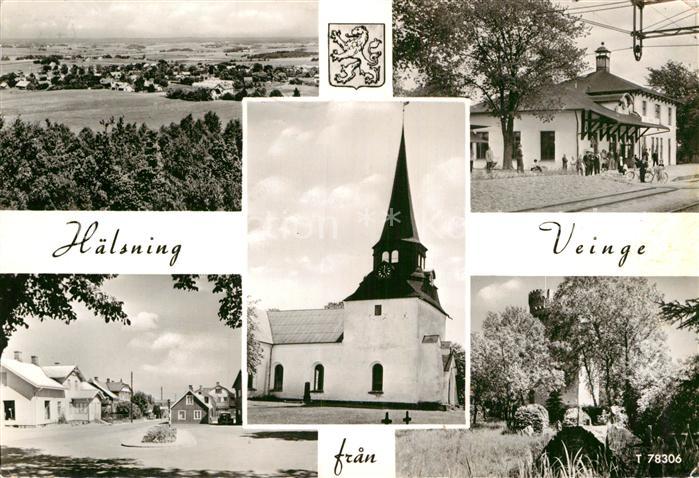 Veinge Panorama Ortsmotive Kirche Burg