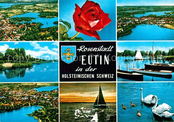 Eutin Teilansichten Rosenstadt Naturpark Holsteinische Schweiz Hafen Rose