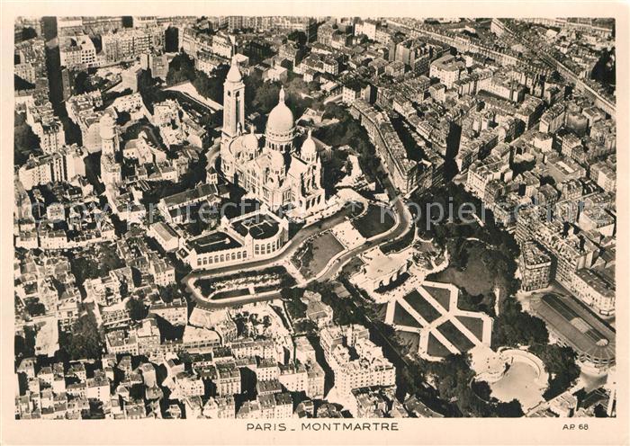 Montmartre Paris Cathedrale vue aerienne