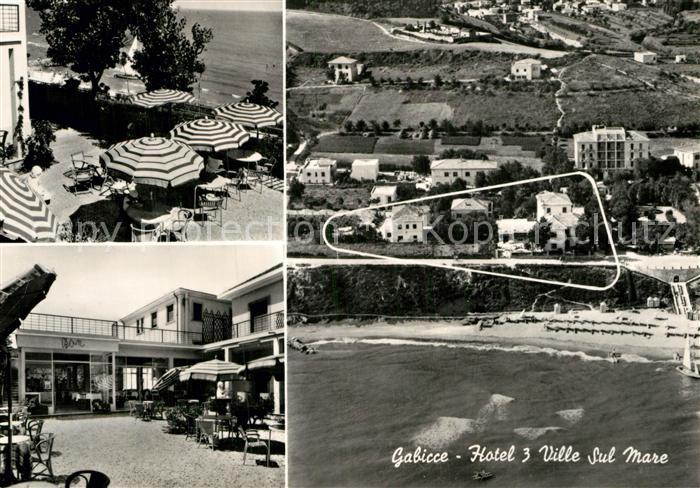 Gabicce Mare Hotel 3 Ville sul mare veduta aerea Restaurant Terrasse