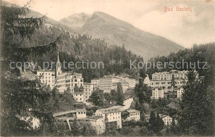 Bad Gastein Teilansicht Kurhaeuser