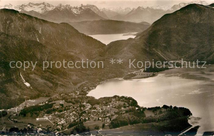 Kochel See Walchsee Kraftwerk Alpen Fliegeraufnahme