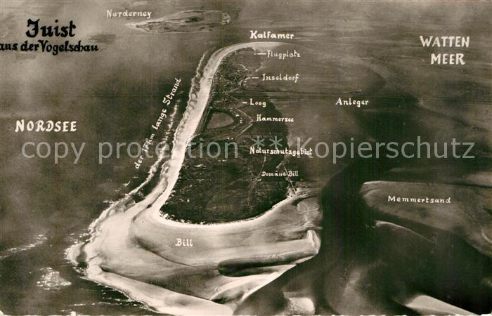 Juist Nordseebad Nordseeinsel aus der Vogelschau Nordsee Wattenmeer