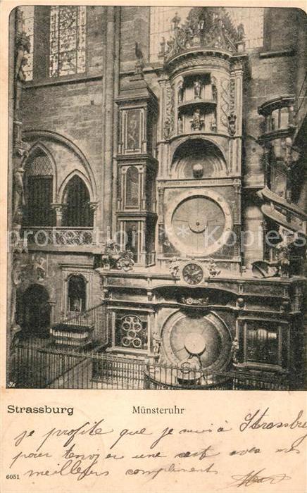 Strassburg Elsass Muensteruhr