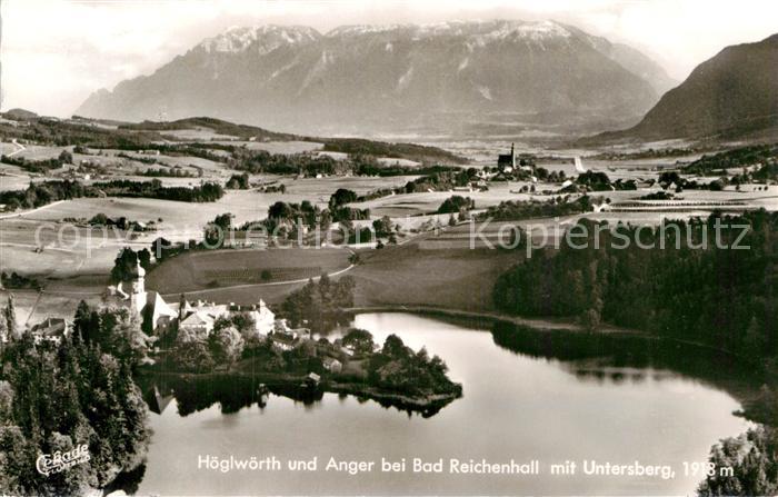 Hoeglwoerth See Kloster Untersberg Berchtesgadener Alpen Fliegeraufnahme