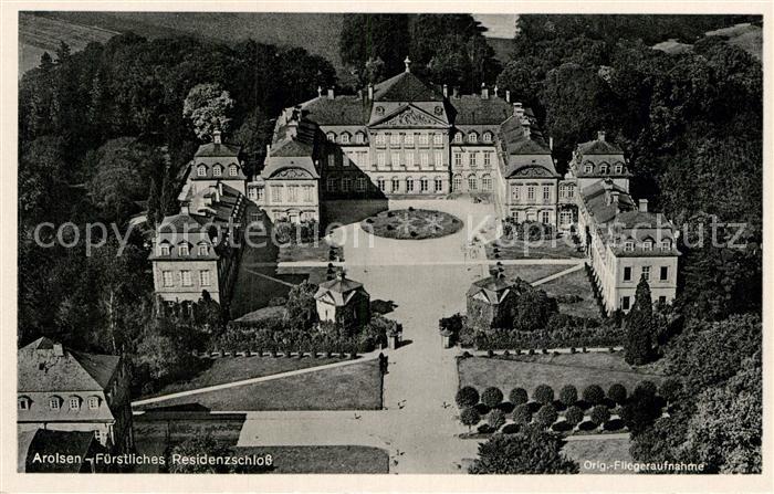 Arolsen Bad Fuerstliches Residenzschloss Original Fliegeraufnahme