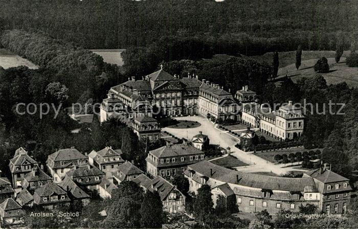 Arolsen Bad Schloss Original Fliegeraufnahme