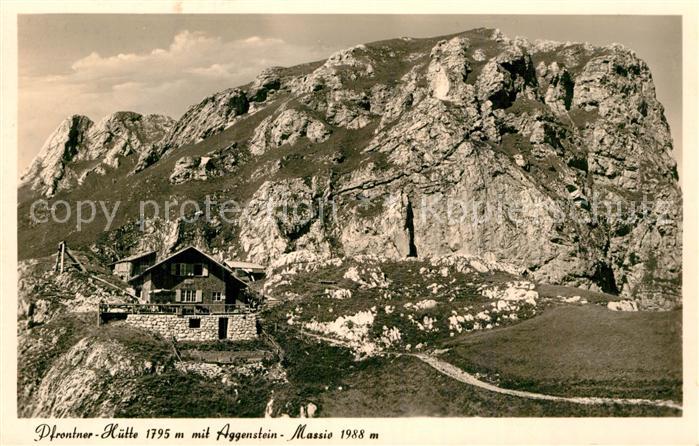 Pfronten Ostallgaeu Bayern Pfronterner Huette Berghaus mit Aggenstein Allgaeuer