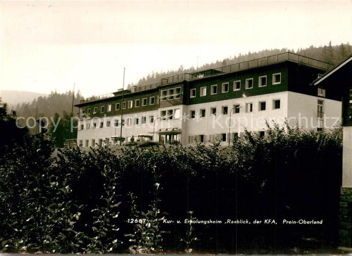 Prein Rax Kurheim Erholungsheim Raxblick der KFA