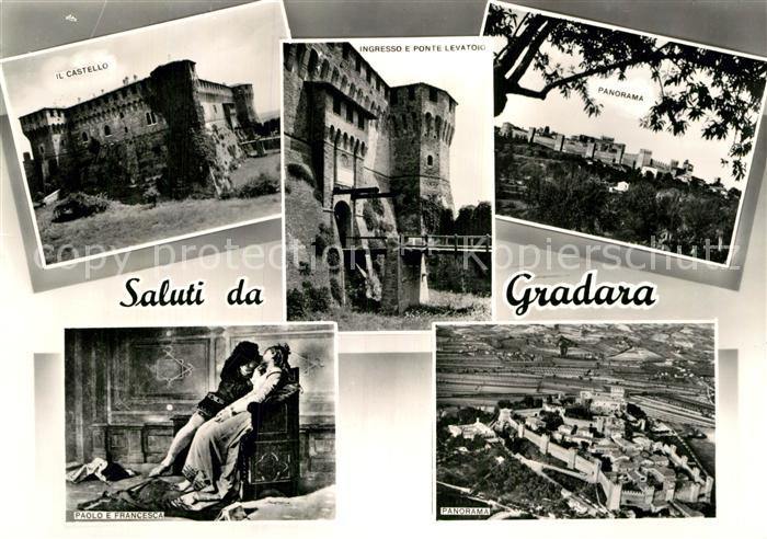 Gradara Pesaro Castello Ingresso e Ponte Levatoro Panorama Paolo e Francesca