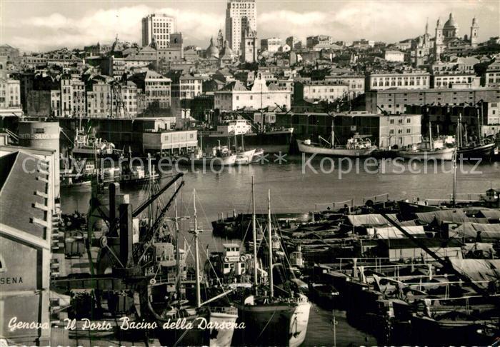Genova Genua Liguria Il Porto Bacino della Darsena