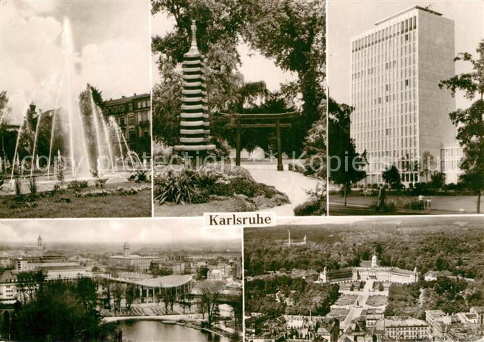 Karlsruhe Baden Wasserspiele Stadtgarten Verwaltungsgebaeude der KLV Schwarzwald