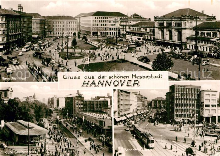 HANNOVER  CITY Hauptbahnhof Platz Denkmal Cafe am Kroepcke Bahnhofstrasse