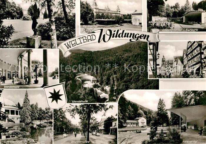 Bad Wildungen Kurpark Fuerstenhof Konzertpavillon Kurpark Altstadt Helenental Br