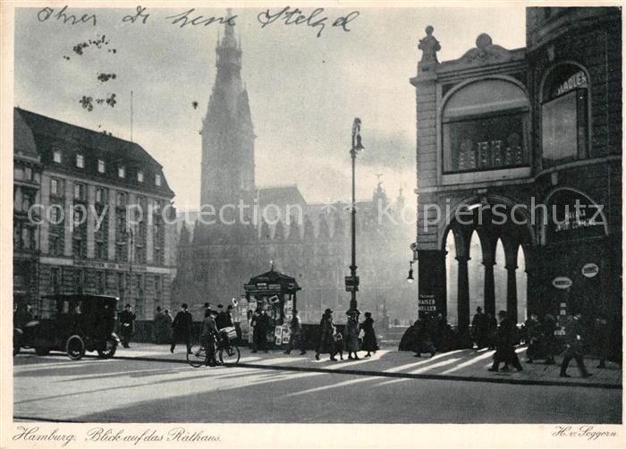 Hamburg Blick auf das Rathaus