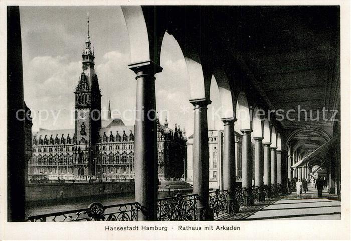 Hamburg Rathaus mit Arkaden Hansestadt