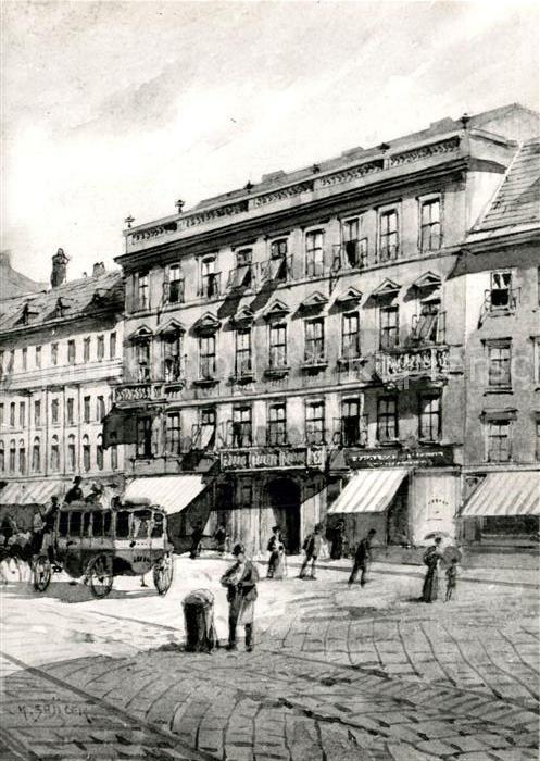 Wien Johann Strauss Wohnhaus Kuenstlerkarte