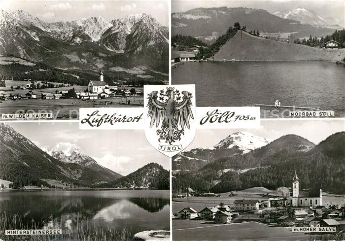 Soell Tirol Panoama mit Wildem Kaiser Moorbad Hohe Salve Hintersteinersee