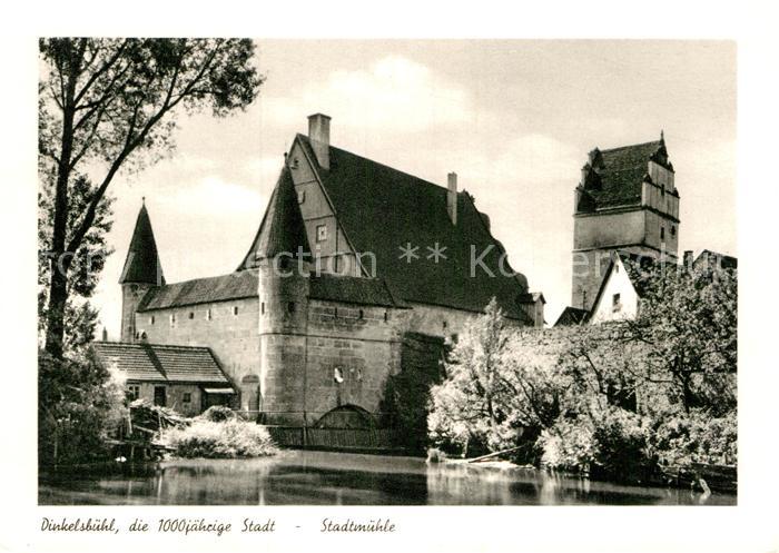 Dinkelsbuehl Stadtmuehle 1000jaehrige Stadt Kupfertiefdruck