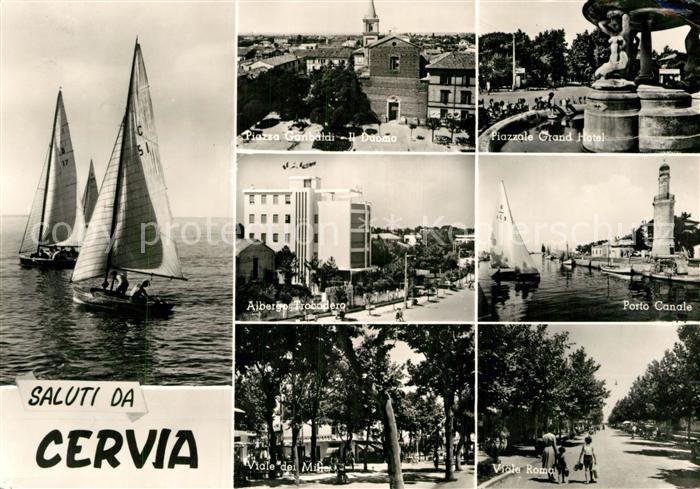 Cervia Piazza Garibaldi Grand Hotel Albergo Porto Canale Viale Segeln