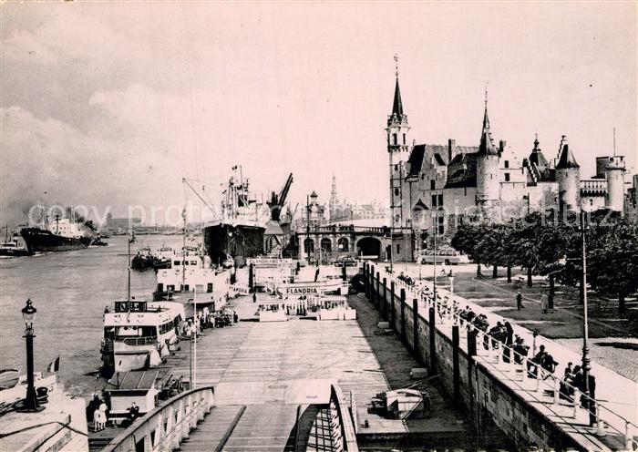 Antwerpen Anvers Embarcadere Escaut et le Steen