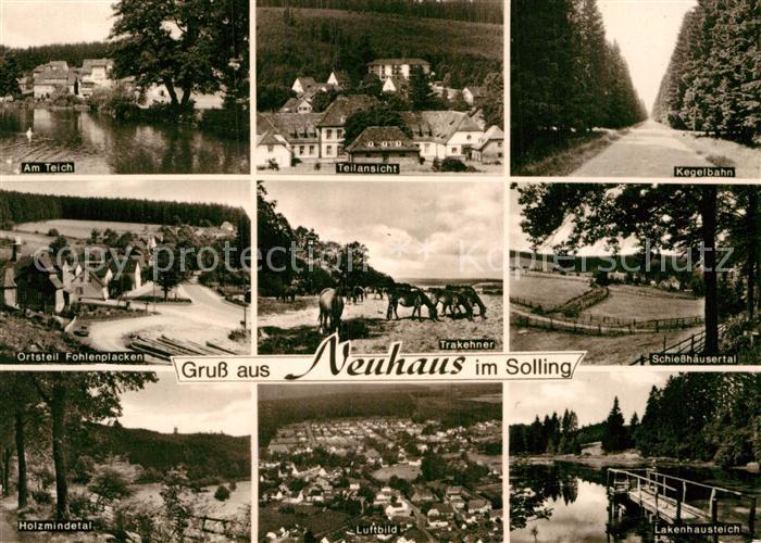 Neuhaus Solling Teich Kegelbahn Trakehner Pferde Schiesshaeusertal OT Fohlenplac