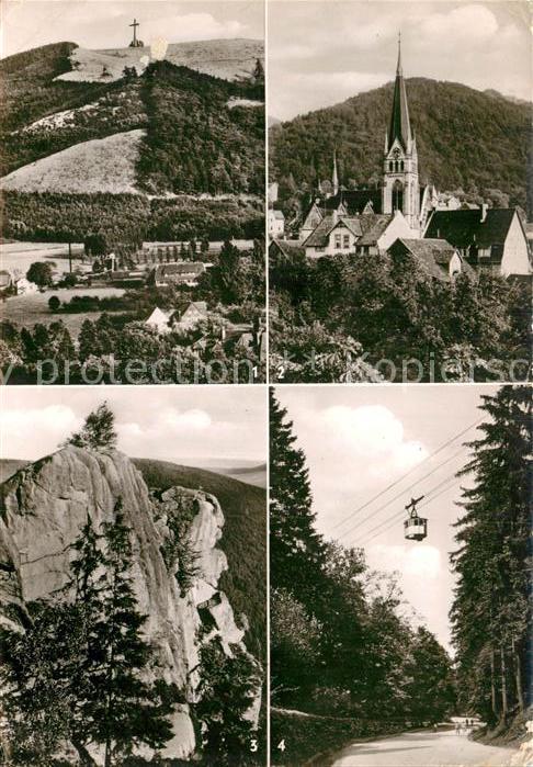 Bad Harzburg Kreuz des Ostens Burgberg Rabenklippe Bergseilbahn
