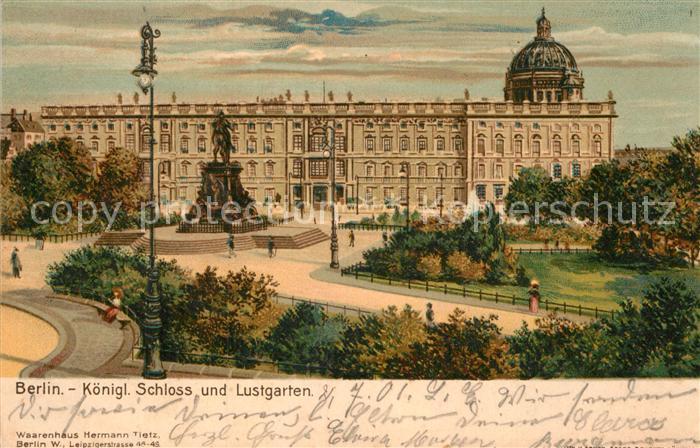 BERLIN CITY Koenigliches Schloss und Lustgarten