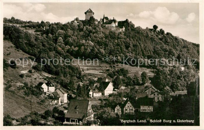Burg Wupper Schloss Burg und Unterburg Bergisch Land