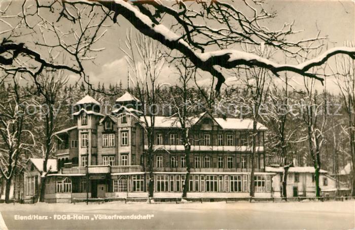 Elend Harz FDGB Heim Voelkerfreundschaft im Winter